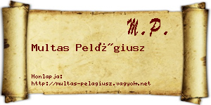 Multas Pelágiusz névjegykártya